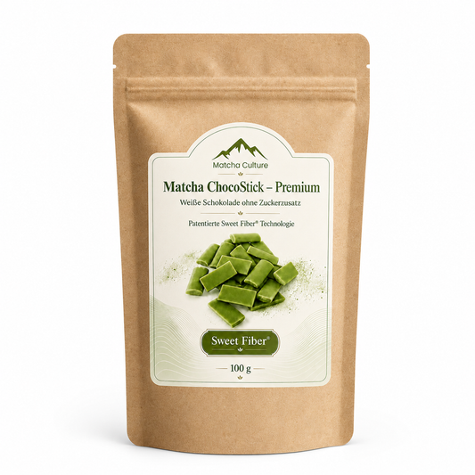 Matcha Culture Sweet Fiber ChocoSticks – grüne weiße Schokolade mit japanischem Matcha